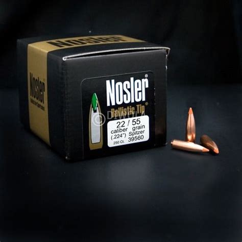 Grain Nosler Geschosse Ballistic Tip Varmint Spitzer Art