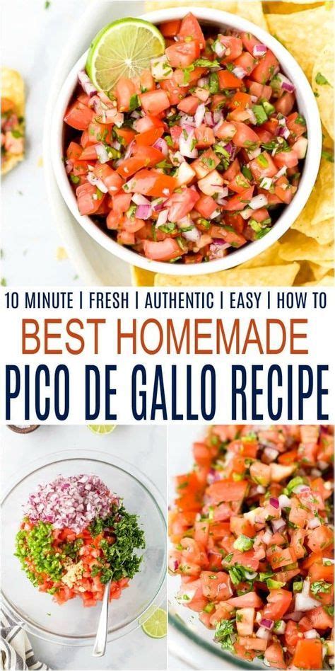 Easy Homemade Pico De Gallo Recipe Fresh Salsa Recipe Mexican Food