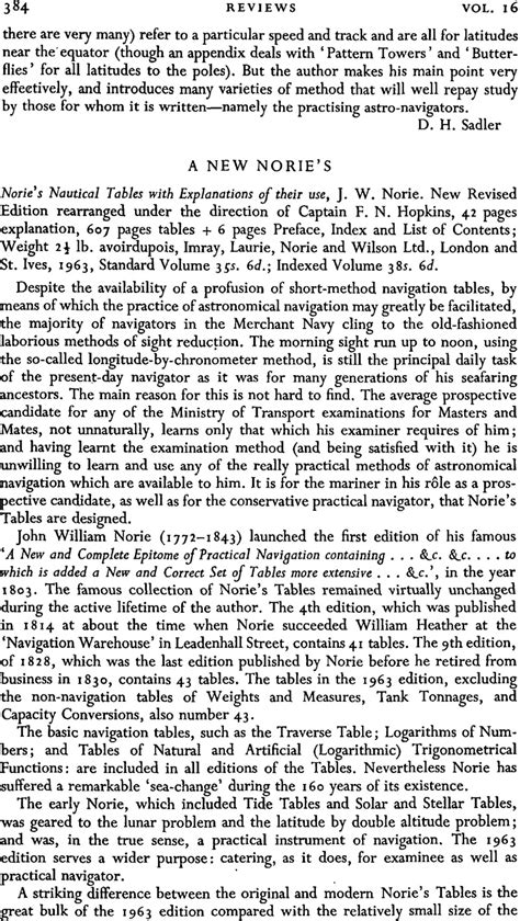 Norie S Nautical Tables With Explanations Of Their Use J W Norie