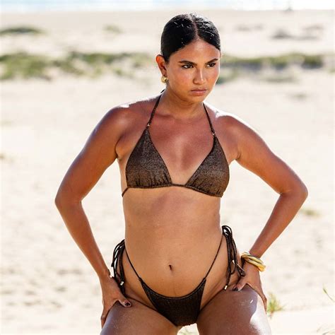 Kaia Triangle Bikini Top Bronze Metallic MONARCH Wolf Badger