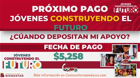 FECHA DE PAGO OFICIAL Programa Jóvenes Construyendo Futuro mes de