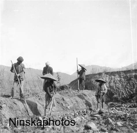 Mogok Ruby Mines, Digging for Rubies, Myanmar, Burma, Asia, 1920s antique photo reprint ...