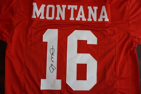 Joe Montana Autographed Signed 49ers Red Stat Jersey | Betting Kings ...