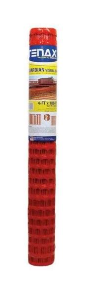 Tenax Guardian Ft H X Ft L Polyethylene Safety Fence Orange