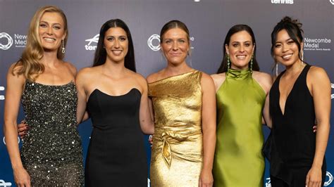 Australian Tennis Stars On Newcombe Medal Red Carpet At Crown Event