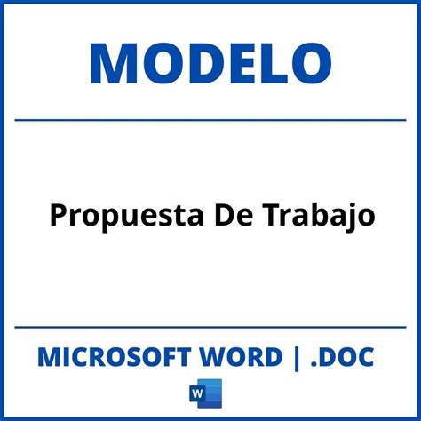 Modelo De Propuesta De Pedido Word