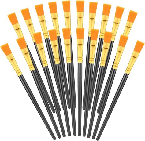 Amazon Pcs Flat Paint Brushes Inch Wide Watercolor Acrylic