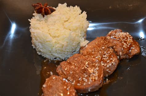 Filet Mignon Laqu Au Miel Et Soja Et Riz Anis Cardamone Sevencuisine