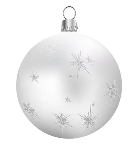 White Christmas Ball PNG File PNG Mart