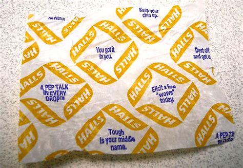 Halls Cough Drops Wrappers