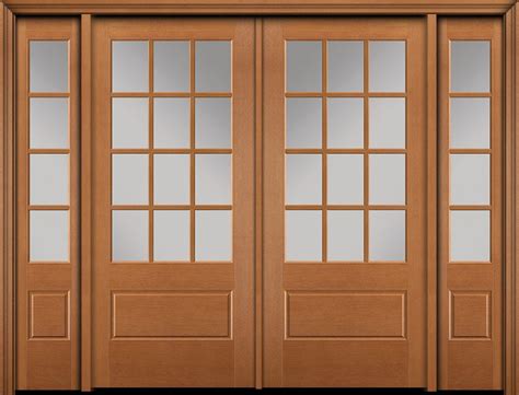 80 3 4 Lite 12 Lite Sdl Grids Colonial Vista Grande Fir Fiberglass Flush Glazed Double Door