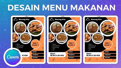 🔴 Cara Membuat Desain Menu Makanan Di Canva Tutorial 3 Tutorial