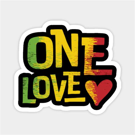 One Love Reggae Music Rasta Colours - One Love - Magnet | TeePublic