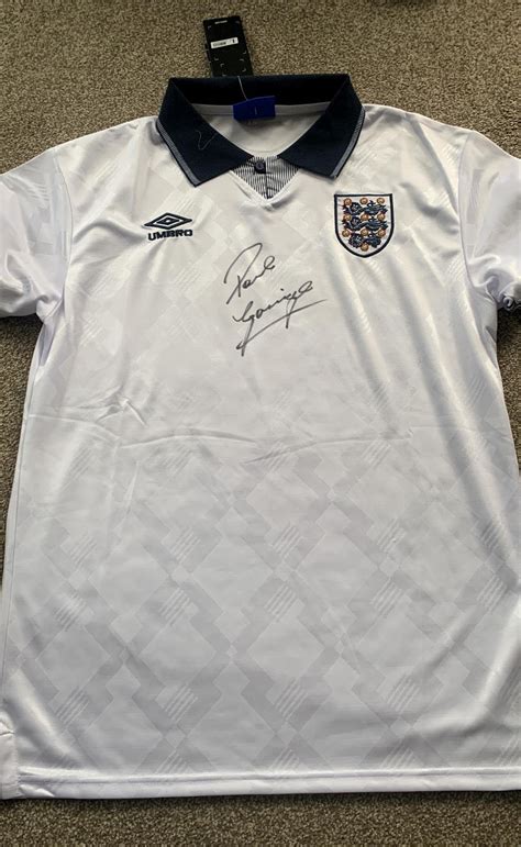 Maglia Paul Gascoigne Inghilterra Coppa Del Mondo Autografata