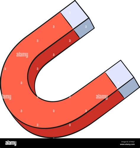 Red Horseshoe Magnet Cartoon Stock Vector Image And Art Alamy