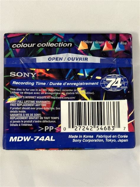 Sony Mini Disc Mdw Sapphire Blue Md Colour Collection Min