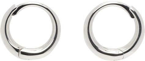 Silver Medium Nouveau Hoop Earrings By Sophie Buhai On Sale