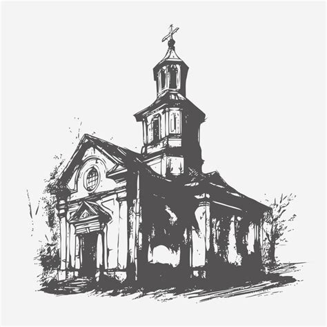 Premium Vector | Sketch of church sketch of church hand drawn