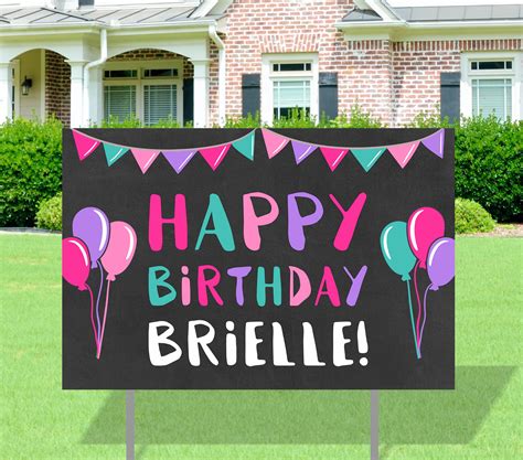 Happy Birthday Yard Sign Birthday Yard Sign Happy Birthday Etsy