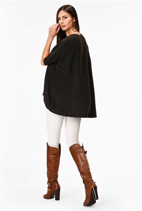 Shop Asymmetric Hem Sweater Eshakti