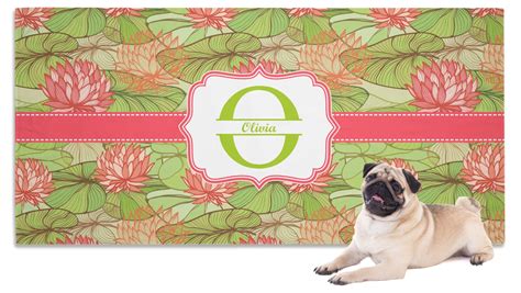 Custom Lily Pads Dog Towel Personalized Youcustomizeit