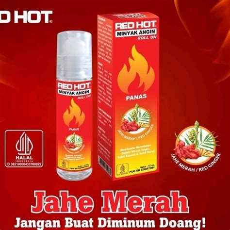 Jual RED HOT Minyak Angin Roll On JAHE MERAH Ml Shopee Indonesia