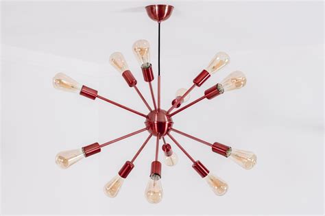 Lustre Pendente Atomo Haste Cobre 60cm 200 12 IluminaMundo