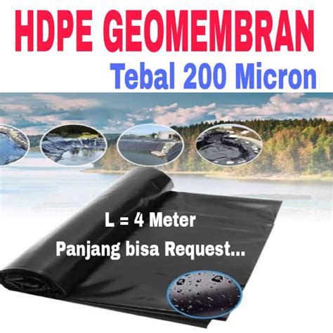 Jual Plastik Hdpe Geomembran Tebal Micron Lebar Meter Kolam