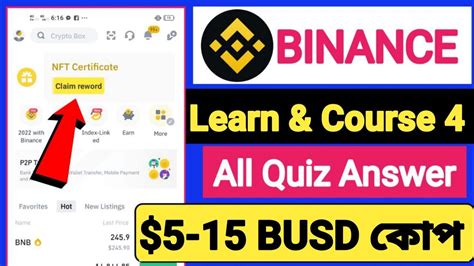 Binance Academy Courses Quiz Answers Today Busd Binance