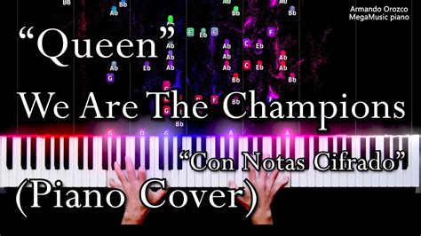 We Are The Champions Queen Tutorial Notas Cifrado Piano Cover