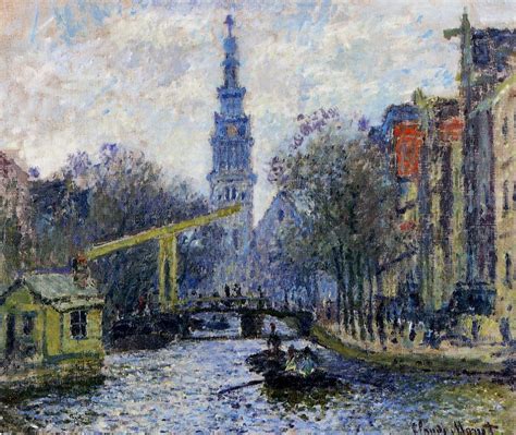 Canal In Amsterdam 1874 Painting Claude Oscar Monet Oil Paintings