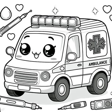 Ambulance Coloring Page – Color My Pages