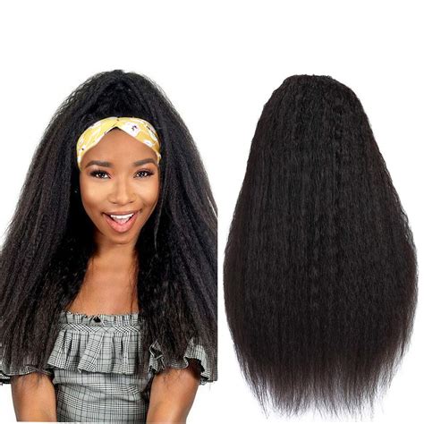 Jinren Headband Human Hair Wigs 280 Density Kinky Straight Brazilian Virgin Hair