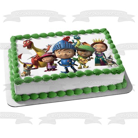 Mike The Knight Evie Galahad Sparky And Squirt Edible Cake Topper Imag