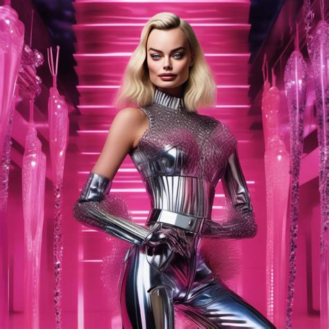 KREA AI Margot Robbie As A Glamorous Barbie Doll Dressed