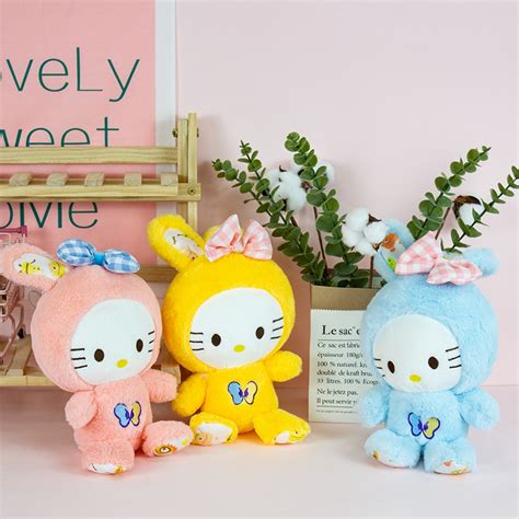 20cm Hello Kt Sanrio Cinnamoroll Cat Plush Dolls Kawaii My Melody Kuromi Purin Anime Cartoon