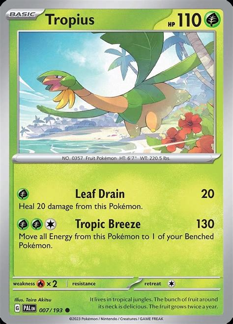 Tropius Sv2 7 Pokemon Tcg Pok Cartas