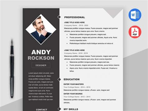 Free Resume Templates in Microsoft Word (DOC/DOCX) Format tagged ...