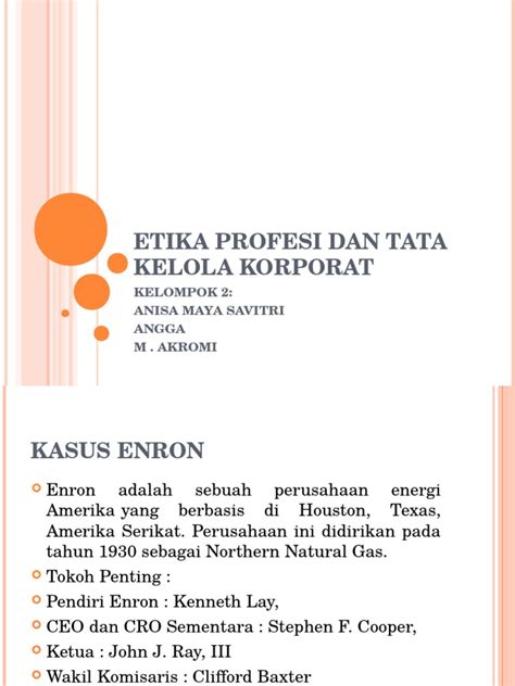 Etika Profesi Dan Tata Kelola Korporat Pdf