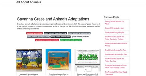 Savanna Grassland Animals Adaptations