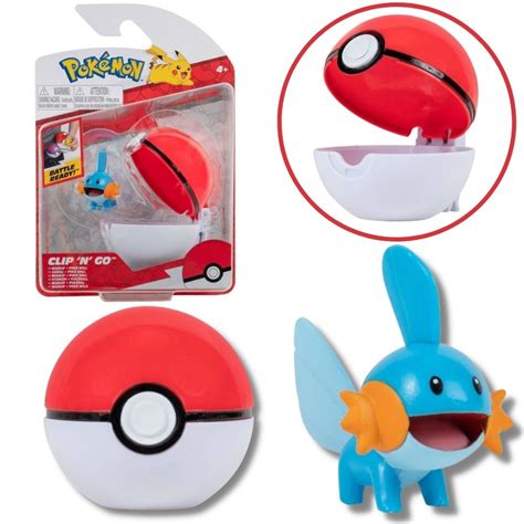 Boneco Pok Mon E Pokebola Figura Mudkip Clip N Go Wct Sunny Jp Toys