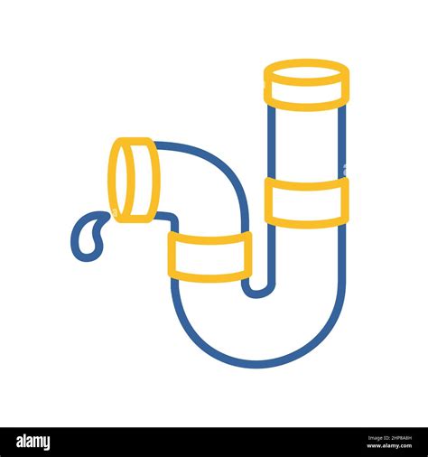 Plumbing Pipes Vector Flat Icon Construction Repair Stock Vector