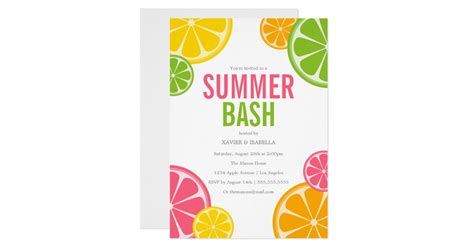 Summer Bash Summer Party Invitation