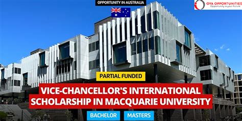 Vice Chancellors International Scholarship At Macquarie University In