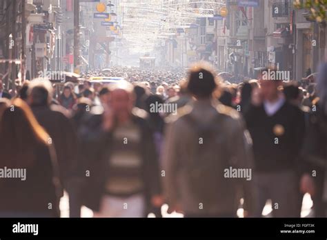 People Crowd Walking On Street Stock Photo Alamy