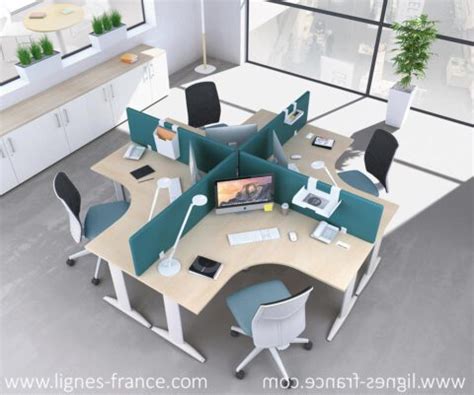 Bureau Open Space Bench Design Multiposte Personnes Lignes France