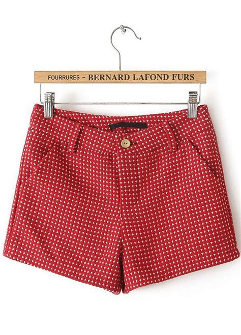 Red Pockets Spot Shorts Us 21 64 Polka Dot Shorts Red Pocket Short