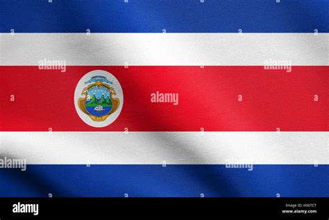 Costa Rican National Official Flag Patriotic Symbol Banner Element Background Accurate