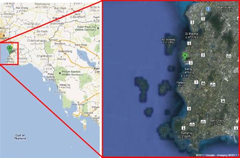 Map showing Laem Chabang Port, near Bangkok, Thailand (source: Google... | Download Scientific ...