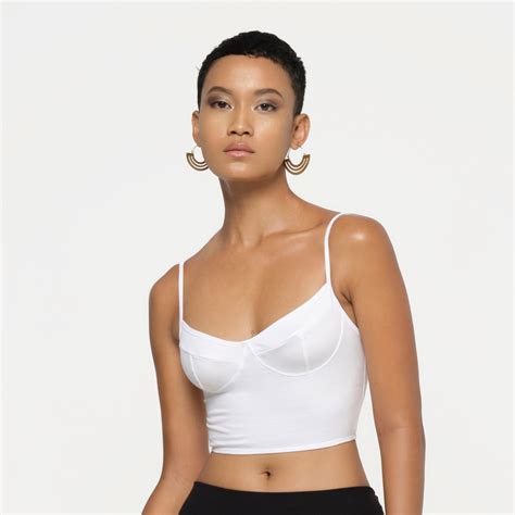 White Bustier Bustier Top Bustier Crop Top Organic Cotton Crop Top